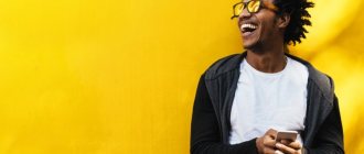 african american man on yellow background