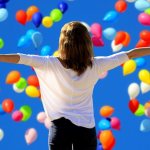 Girl and balloons