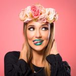 girl with a wreath on her head