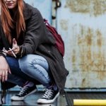 Teenager smoking