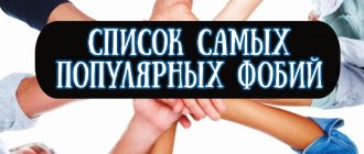 Список самых популярных фобий