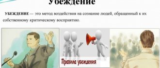 Убеждение в психологии. Что это общения, определение, примеры