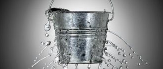 bucket with water