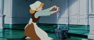 Cinderella washes the floor